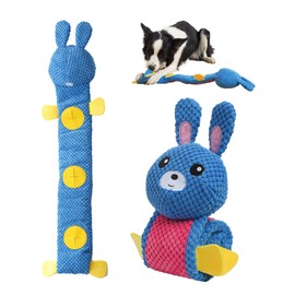 Zaruatu Squeak Dog Toys Interactive Chew & Puzzle Toy for Stress Relief IQ Training and Foraging Instinct Development Suitable for Dogs (Blue)