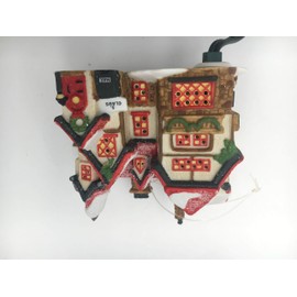 Dept 56 Christmas in The City Santa's Workshop Cermaic Light up Ornaments (98772)
