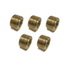 EDGE INDUSTRIAL Brass REDUCING FACE Bushing 1/2" Male NPT X 1/4" Female NPT Fuel / AIR/ Water / Oil/ Gas WOG (Qty 05)