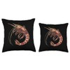Cherry Shrimp Steampunk Throw Pillow
