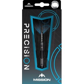 Mission Precision | Darts Set | Steel Tip | 90% Tungsten | Black PVD | Available in Multiple Weights. (25, Grams)