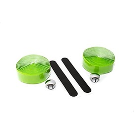 2 x Cycling Road Bike Fixie Handlebar Tape Wrap with Plugs Handlebar Tape Green