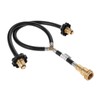 Y-Splitter Dual Propane Tank Converter Hose Adapter, Two Way POL