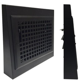 Vintage Black Decorative Gravity Baseboard 13" x 12" (Duct opening 10" x 8")