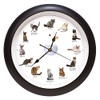 Mark Feldstein & Associates Meowing Cat Sounds Wall Clock, 13",