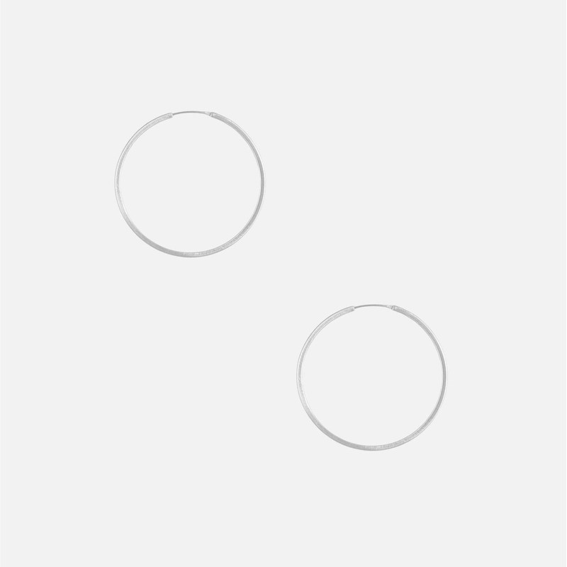 Pernille Corydon E052s Women's Silver Small Orbit Hoop Earrings 40
