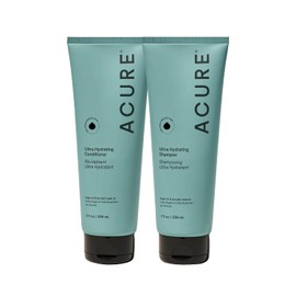 Acure | Shampoo y Acondicionador Ultra Hidratante para Cabello Seco y Dañado | Con Aceite de Argán y Semilla de Calabaza | 236 mL c/u