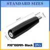 Glarks 2pcs M10 x 100mm Revolving Handle, Black Revolving-Handwheel Machine