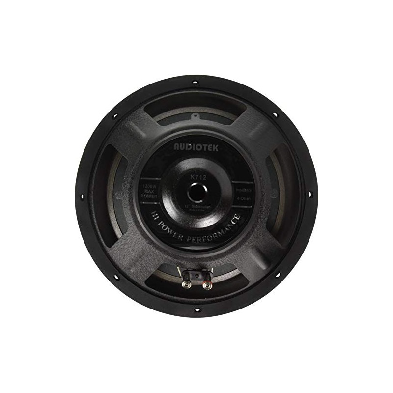 Audiotek 1200 Watt 12" Professional Car Subwoofer 4 OHM K712