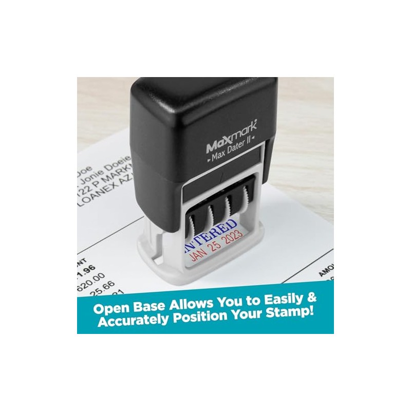 maxmark Max Dater SELF-INKING Frase sello de fecha - Tinta