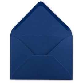 Glüxx-Agent 50 DIN C5 envelopes night blue - 22.0 x 15.4 cm - 110 g/m² wet-glue postal envelopes without window ideal for Christmas greeting cards invitations from your
