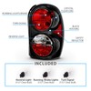 AmeriLite Black Replacement Brake Tail Lights Set For 02-07 Jeep