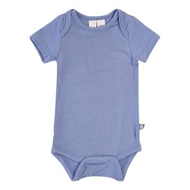 KYTE BABY Short Sleeve Unisex Baby Bodysuits, Rayon Made From Bamboo Material (3-6 Months, Slate)