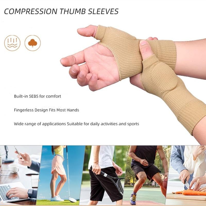 INF 1 Pair Compression Gloves for Thumb and Wrist Fingerless