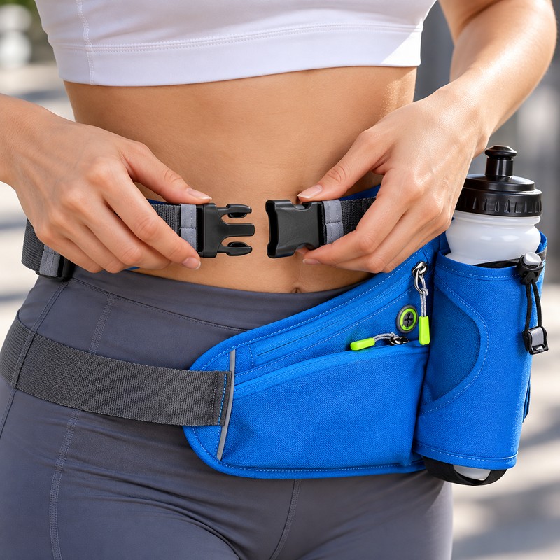 Running Waist Belt for Hands-Free Workouts – Adjustable Sports Fanny