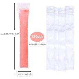 Taozoey Water Ice Cream Bags, Ice Lolly Moulds, Disposable Ice Pop Moulds, BPA-Free Ice Pop Pouch, for Yogurt, Ice Candies