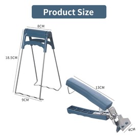 Bowl Gripper Clip, Retriever Tongs, 2 Pieces Bowl Clip Gripper, Anti-Hot Clamp Gripper, Tongs Stainless Steel Non-Slip, Anti-Hot Dish Gripper, Anti-scald Clip for Moving Plate Tray Pot