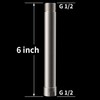 iFealClear Shower Arm Extension, 6 Inch Solid Brass Shower Head