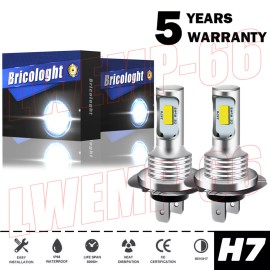 Unbranded 2x H7 LED Headlight Bulbs Kit High Low Beam 30000LM Super Bright 6500K White