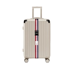 Marcea Suitcase Belt with Lock, Carrying Case Belt, Dial Type, Lock, One-Touch Type, Luggage Packing Band, Anti-Theft, Adjustable, Luggage Collapse Prevention, Business Trip, Travel, I-Shape, Multiple