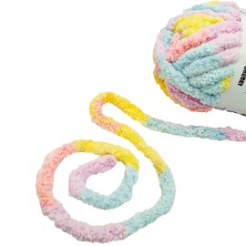 DDL&HEXI 2 Park Super Chenille Chunky Yarn,Blanket Making Kit,Jumbo Knitting Yarn 2x8oz 226g per Bag (204)