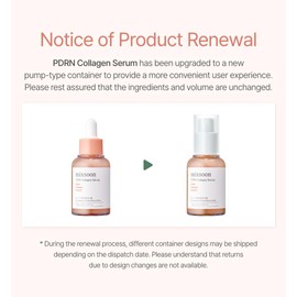 mixsoon PDRN Collagen Serum -Firming, Hydrating and Revitalizing for Face, Lightweight Peptide Hydrating Moisturizer 30ml / 1.01 fl.oz. Korean Glass Skin Care