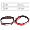 2pcs Pet Collar with Engraved Nameplate ID Tag Cowhide Padded