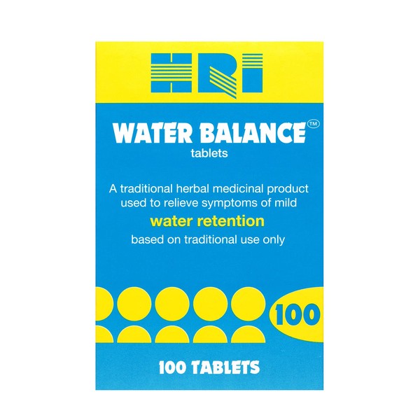 HRI Water Balance Tablets with Dandelion Root, Uva Ursi and Buchu Leaf. to Relieve Symptoms of Mild Water Retention and Provide Bloating Relief. 100 Tablets
