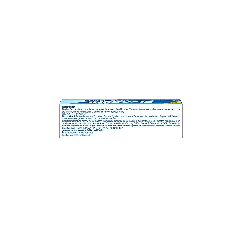 Fixodent Pasta Adhesiva para Dentadura Fresh Fijación Extra Fuerte 40