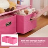 Vilaxing Kids Clothing Rack Bamboo with 2 Storage Baskets and