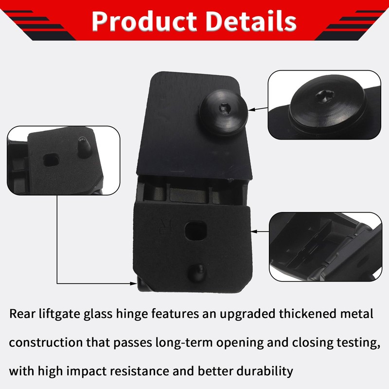 MCMMLDM Rear Window Hinge Liftgate Glass Hinge Set Left &