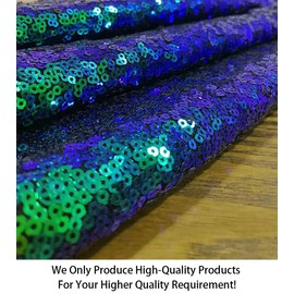 ShinyBeauty Ombre Peacock Mini Disk Sequin on Mesh Fabric Green Blue Ombre Sequins Material for Dress Mermaid on Mesh Fabrics by The Yard Transparent Green Fabrics for Sewing