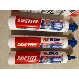 Loctite CASE OF 12 LOCTITE RE-NEW Kitchen & Bath White Caulk - Easy to Apply - 9.5 oz