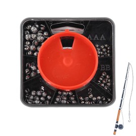100Pcs Fishing Weights Shot,Fishing Tackle,7 weights for Dead-bait Pike Float fishing and Coarse Angling,Soft metal lead alloy