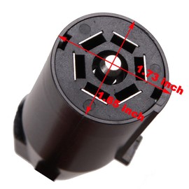 NEWSUN® - Enchufe de remolque de 7 pines, impermeable, duradero, conector de repuesto de remolque, adaptador de extremo macho, 7 vías 12 V para remolque, RV, conexión a luces, frenos, señales, arnés y más