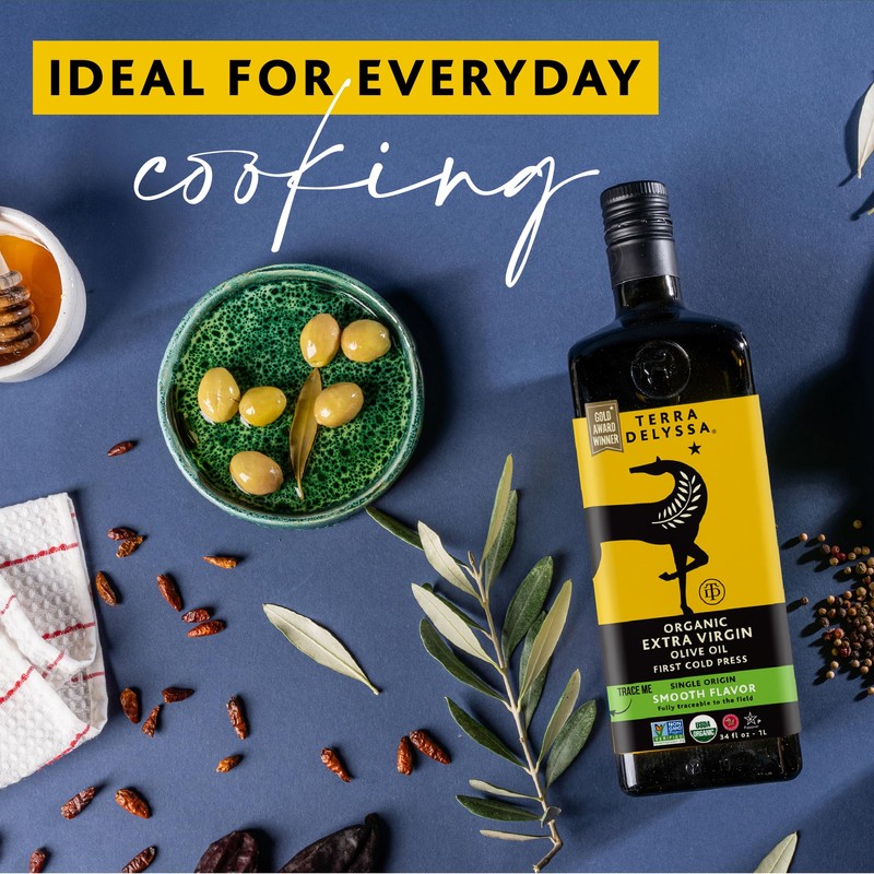 Terra Delyssa First Cold Pressed Organic Extra Virgin Olive Oil,
