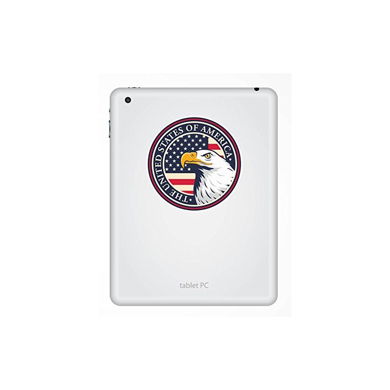 2 x 10cm USA Eagle Vinyl Sticker Laptop Car Travel