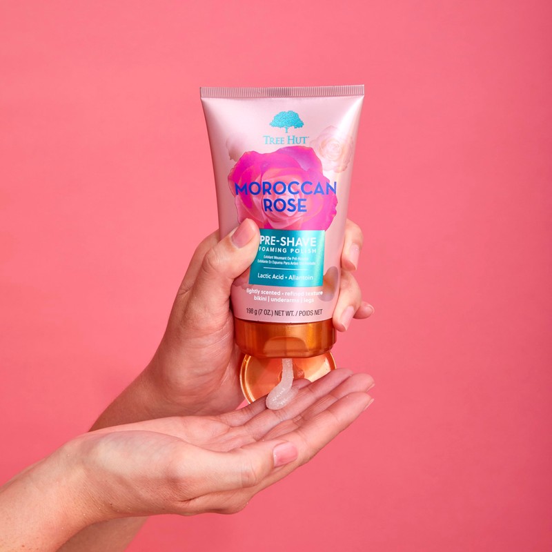 Tree Hut Moroccan Rose Shave Prep Polish | Gently Soothe