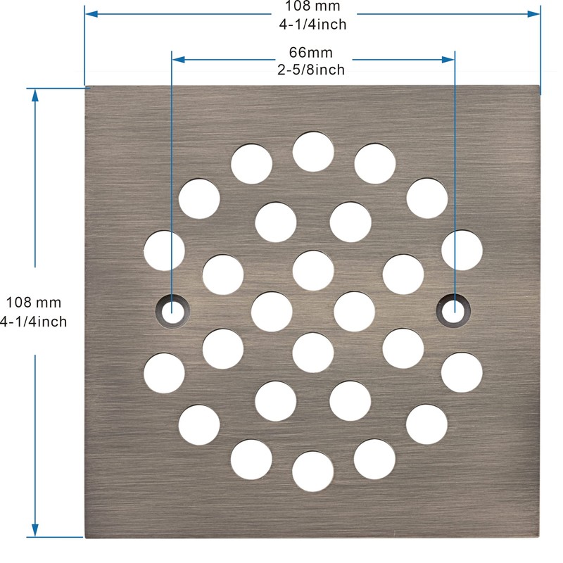 VOURUNA Square 4-1/4 Inch Screw-in Shower Drain Cover Replacement Square