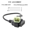 Baceyong 1 x Motorcycle OBD 6 Pin Adapter Cable 6