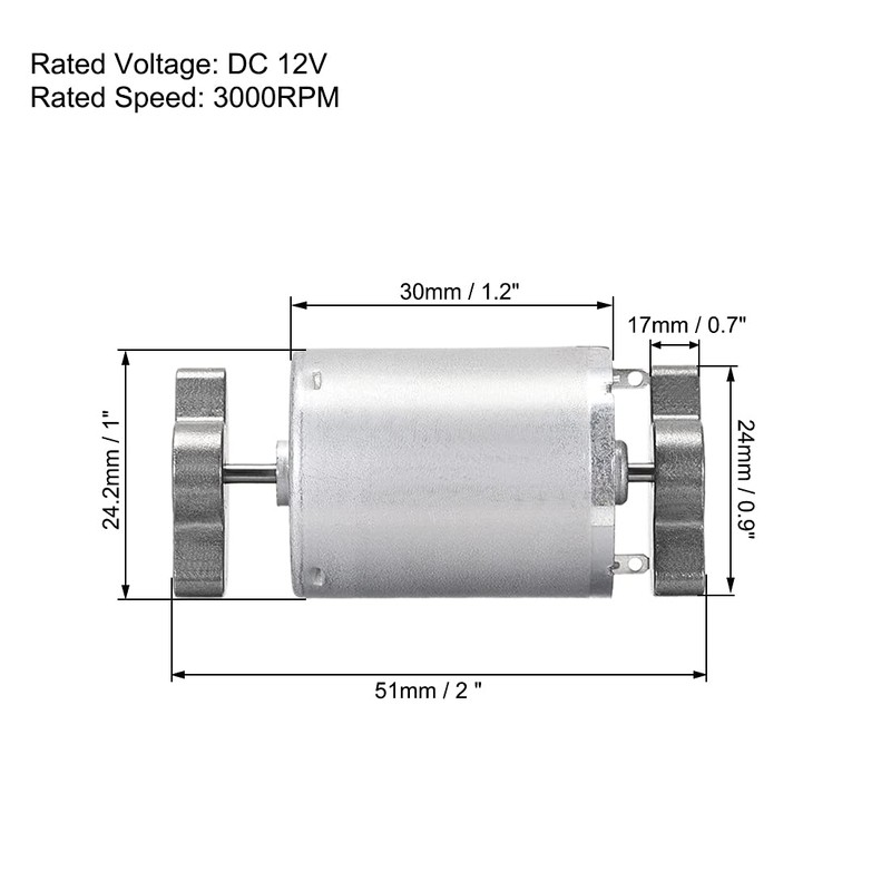 sourcing map 2 x two-shaft vibration motor DC12 V 3000