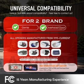 OKP-BX & O1T-BX Keypad & Remote for Overhead Door Garage Door Opener - Auto-Seek 315/390MHZ, 3-Year Warranty, Compatible with Legacy Python 1995-Present