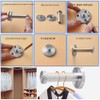 WJUAN Coat Hooks, Silver, Pack of 4 Coat Hooks, 53