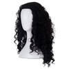 Koonfan Maui Wig Men Long Brown Curly Hair Pirate Cosplay