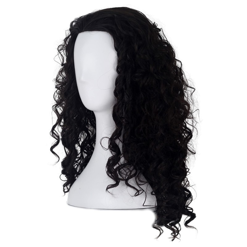 Koonfan Maui Wig Men Long Brown Curly Hair Pirate Cosplay