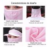3pcs Mangas Elasticidad Protectora Uv Y Máscara Sombrero Sol
