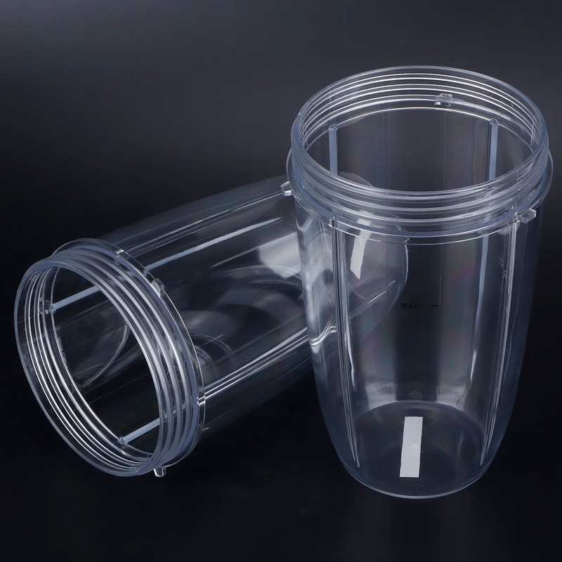 2Pcs Juicer Cup Transparent Mug Replacement Food Blender Accessory Fit