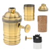 RTNLIT Brass Lamp Socket, Vintage Edison E26/E27 Bulb Light Socket