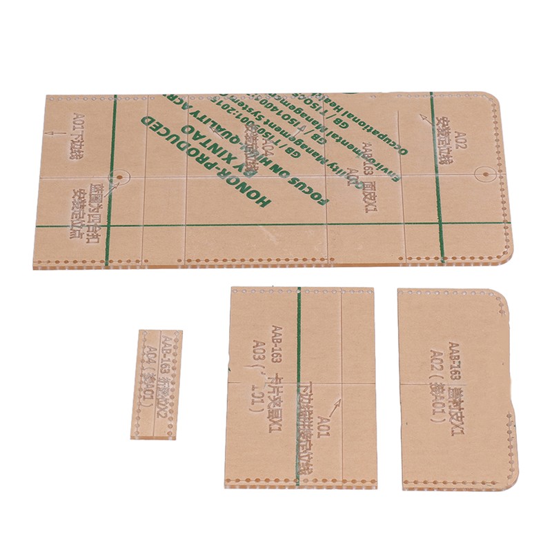 4Pcs Acrylic Templates Durable Reusable Transparent Clear DIY Leather Models