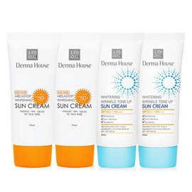 화이트닝 썬크림2개+미백 링클 톤업 썬크림2개/3중기능성 SPF50+PA+++ Whitening Sunscreen 2 pcs + Whitening Wrinkle Tone-Up Sunscreen 2 pcs / Triple Functional SPF50+PA+++
